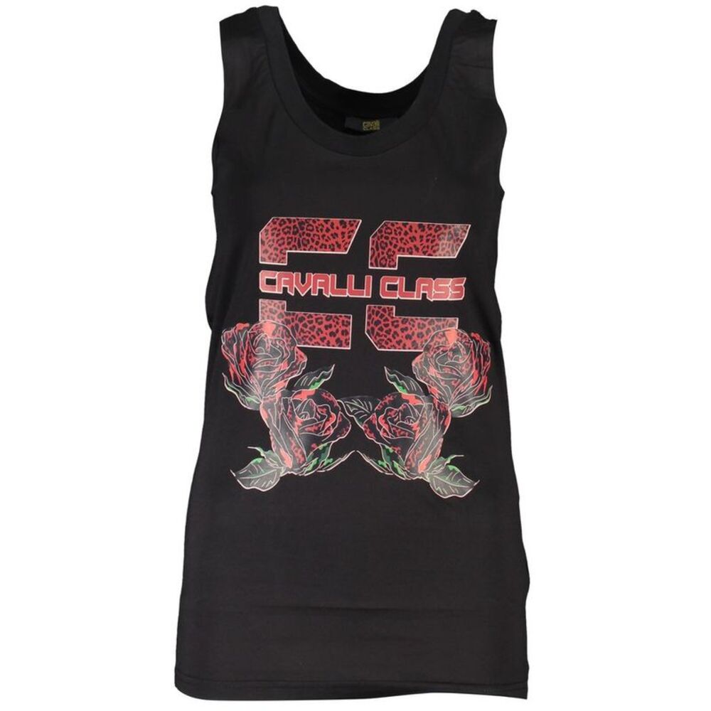 Cavalli Class Black Cotton Women Tank Women's Top